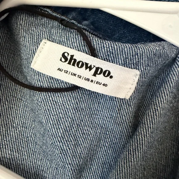 Showpo nandini mini dress denim tie - Picture 3 of 4